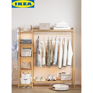 IKEA宜家挂衣架落地家用卧室实木放衣服神器简易衣帽架出租屋用衣