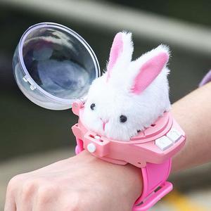 小兔子手表遥控小汽车兔子赛车宝宝男孩女孩儿童玩具小车白兔电动