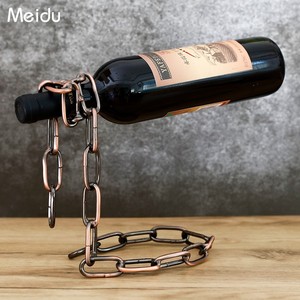 魔术酒架绳子链条红酒架创意个性简约欧式葡萄酒杯架酒柜摆件家居