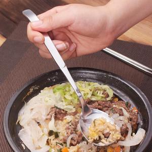 大勺子特大吃播干饭用韩版长柄勺家用吃饭喝汤勺子不锈钢学生汤勺