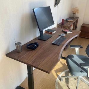 北美黑胡桃家庭桌面板电脑升降桌面板吧台板台面餐桌板长方形桌板