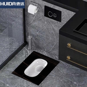 惠达智能感应暗装水箱蹲便器公厕入墙隐藏式自动冲水箱黑白蹲坑防