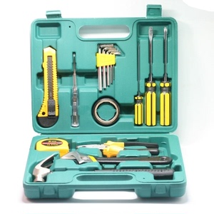 得力车险工具12套礼品工具箱家用工具盒家庭工具套装组合工具包邮