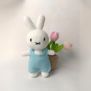可爱手工编织毛线荷兰米菲兔玩偶材料包礼物钩针包包挂件摆件自制