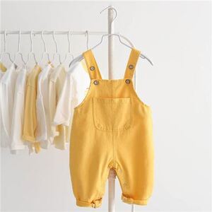 巴拉巴柆宝宝背带裤春秋1-3岁男童洋气裤子暗扣婴幼儿秋装女童长