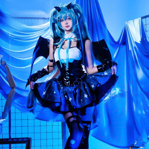 初梦初音小浣熊cos服装未来小恶魔联动漫服装cosplay女装假发鞋子