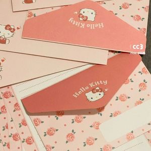 ins日系凯蒂猫牛皮信封信纸卡通可爱Kitty创意个性写信送礼物信笺