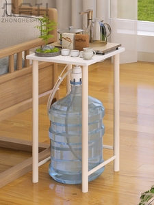 桶装水上方置物架可移动饮水桶置物柜客厅落地实木放烧水壶放置架