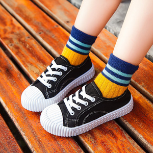回力儿童饼干鞋2024春秋新款男童板鞋时尚女童帆布鞋中短袖学生鞋