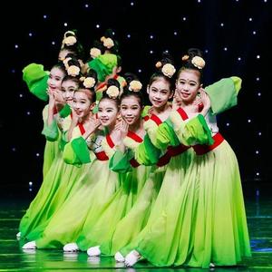 促销儿童女孩大童舞蹈服中国风女童练功服六一表演服装古典舞演出