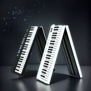 舒曼佳可折叠电子钢琴88键盘便携式初学者家用成年练习专业手卷琴