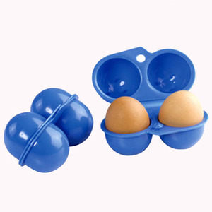 户外鸡蛋盒子野炊专用2只装便携式野餐鸡蛋蓝包装盒鸡蛋盒鸡蛋托