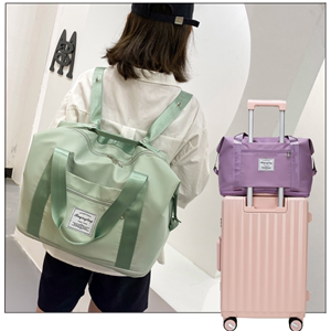 外交官手提旅行包大容量女待产收纳袋短途可套拉杆箱行李袋折叠双