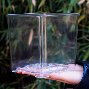 加高透明树脂塑料正方形花盆透气控根蝴蝶兰养可视观察植物根系