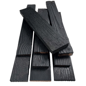 深度黑碳化纹炭化设计茶桌木黑炭木板碳化外墙实木拉丝内外墙装饰