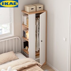 宜家宜木衣柜收纳柜家用卧室窄床头转角小型简易单人宿舍挂衣柜