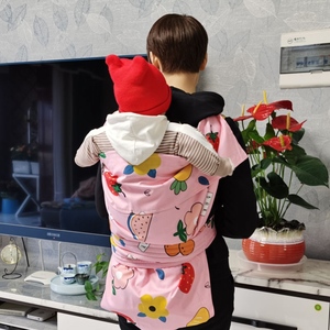 云南传统婴儿背带纯棉透气宝宝背巾夏季薄背衫老式护头前抱后背式