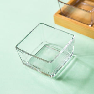 友来福果盘欧式简约玻璃水果盘点心盘方形收纳盒零食糖果家用带托