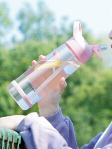 运动塑料太空吸管杯子ins潮流网红可爱水杯男女学生韩版防摔家用