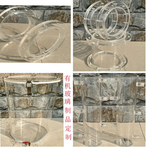 高透明亚克力管法兰定制有机玻璃管圆柱形空心管PMMA圆筒制品加工