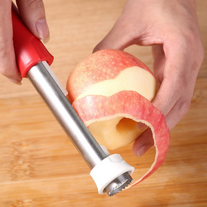 不锈钢去核器削皮器不锈钢苹果去核器梨子二合一收缩水果削皮器