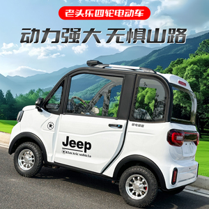 新款电动四轮车女士小型家用代步成人电瓶新能源汽车空调油电两用