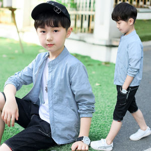 巴­拉巴­拉韩系童装男童薄外套2024新款夏季棒球服中大小童夹克开