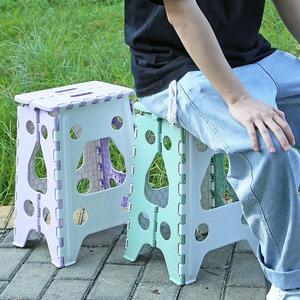 防滑加厚塑料高凳便携式折叠凳子家用餐桌椅子可叠放收纳板凳