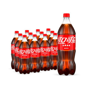 可口可乐大瓶装碳酸饮料1.25L*12瓶汽水家庭畅享整箱包邮