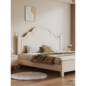 IKEA/宜家美式白色实木床现代简约1.8米韩式双人主卧1.5高箱储物