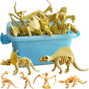 恐龙骨头化石骨架静态动物模型骨骼儿童考古玩具套餐环保材质摆件