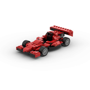 国产小颗粒积木moc 兼容乐高赛道系列F1赛车跑车模型拼插益智玩具