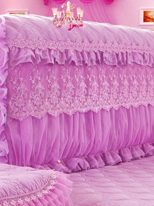 公主床头罩床头套防尘罩15m18米床全包布艺拆洗实木皮床保护套