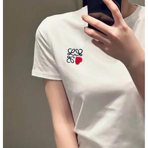 loewe/罗意威 新款 520情人节限定 胸前刺绣爱心logo 男女t恤短袖