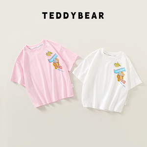 【安安专享】TeddyBear/泰迪熊夏款儿童印花短袖T恤百搭T602015