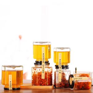 包邮透明六蜂蜜玻璃瓶酱菜品燕窝果酱瓶六棱储角物罐食密封含4879