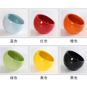 塑料商用斜口碗球形调料碗酱料火锅配料碗自助餐餐厅创意个性大号