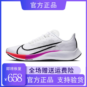 Nike耐克女鞋Air Zoom Pegasus 飞马37透气男鞋 运动跑步鞋BQ9646