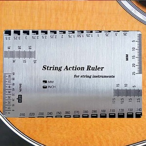 吉他弦距测量尺电吉他配件古典贝斯测量工具不锈钢弦距尺琴颈尺
