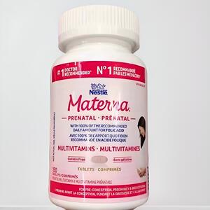 加拿大nestle materna雀巢玛特纳孕妇综合维生素片含叶酸150粒