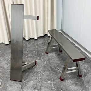 不锈钢凳子长凳加厚餐椅家用长板凳网红铁艺餐桌长条饭店加长椅子