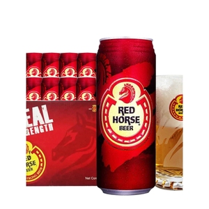 菲律宾夺命大红马啤酒500ml*24罐啤酒烈性彪悍高浓8度红马香港产