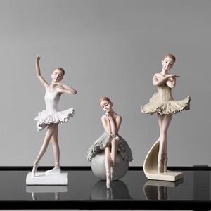 北欧创意芭蕾女孩摆件ins风舞者样板房间公主房软装饰品家居摆设