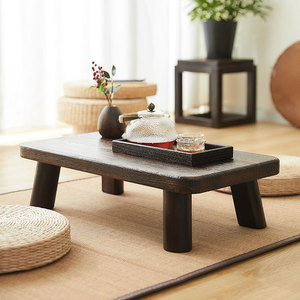 飘窗小桌子实木矮茶榻榻米小茶几卧室坐地家用日式炕桌桐木桌