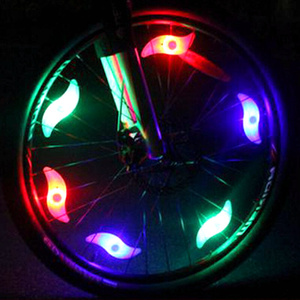 赛车儿童山地自行车配件大全警示闪光发光轮轮子轱辘装饰品辐条灯