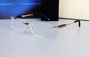 新款万家眼镜框男无框商务方形近视光学镜可配变色片眼镜架MB0349