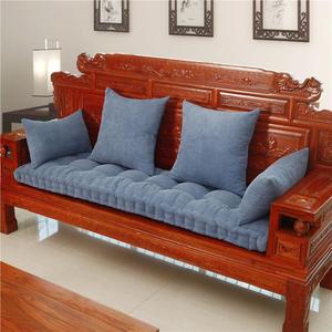秋冬加厚毛绒红木沙发垫坐垫新中式沙发垫实木沙发垫飘窗垫可定做