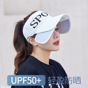 2024新款韩版空顶帽女防紫外线遮阳针织棒球鸭舌帽户外运动太阳