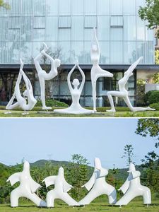 不锈钢雕塑水景观抽象艺术拉丝标志性地产人物金属廊架网红亭子