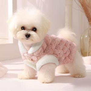 日本进口MUJIE狗狗衣服新款冬季博美比熊小型犬加厚宠物泰迪冬装